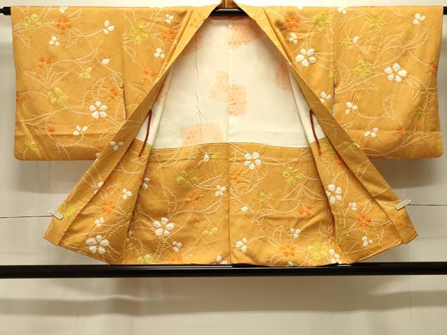 平和屋着物#羽織 総絞り 草花文 正絹 逸品 CABK3545in