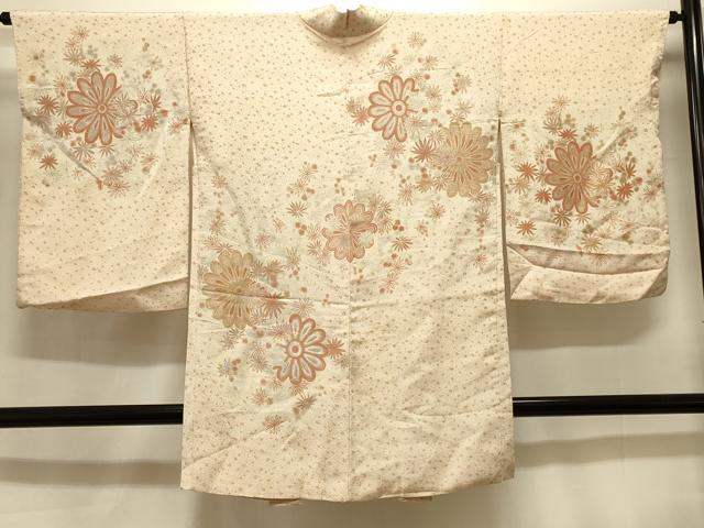 平和屋着物#長羽織 寿光織 舞花文 銀糸 正絹 逸品 CABK3587in