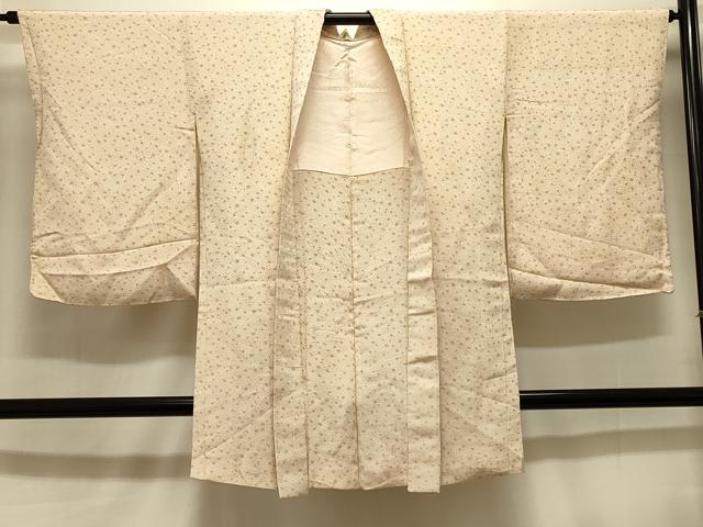 平和屋着物#長羽織 寿光織 舞花文 銀糸 正絹 逸品 CABK3587in