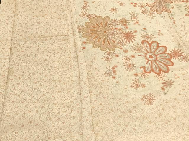平和屋着物#長羽織 寿光織 舞花文 銀糸 正絹 逸品 CABK3587in