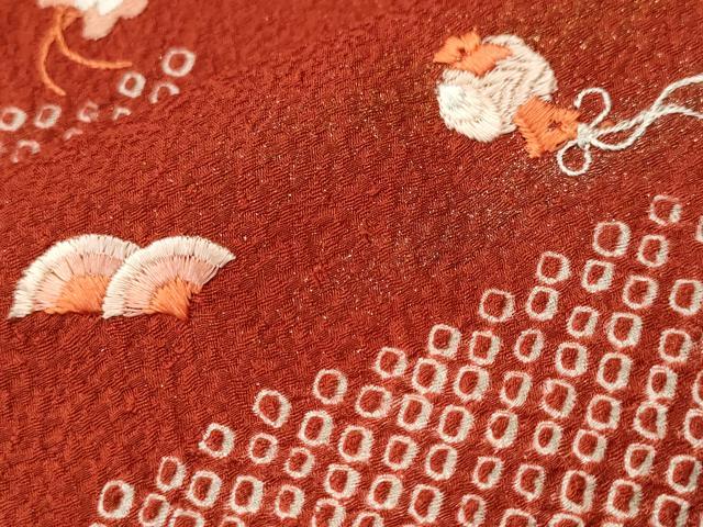 平和屋着物■訪問着 刺繍 絞り 宝尽くし文 金銀彩 正絹 逸品 CABK3604ev
