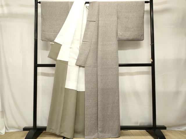 平和屋着物■上質な小紋 横段 小花尽くし 正絹 逸品 CABK3611ev