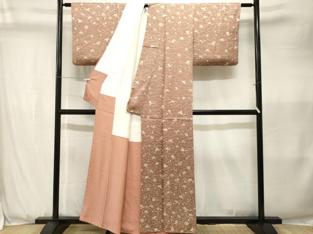 平和屋着物■上質な小紋 露芝宝尽し文 正絹 逸品 CABK3636ev