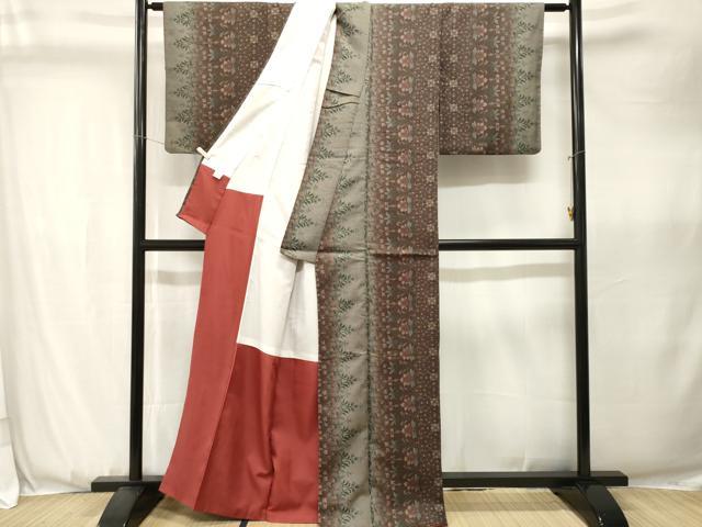 平和屋着物■小紋 更紗草花間道 暈し染め 洗える着物 CABK3650ev
