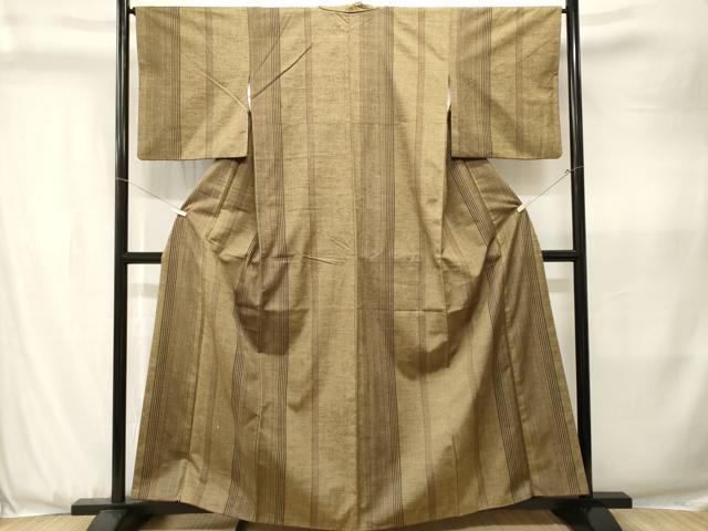 平和屋着物■上質な紬 80亀甲 間道 正絹 逸品 CABK3658ev