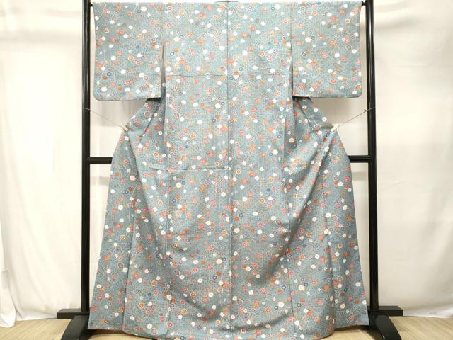 平和屋着物■小紋 吉祥枝花文 洗える着物 CABK3662ev
