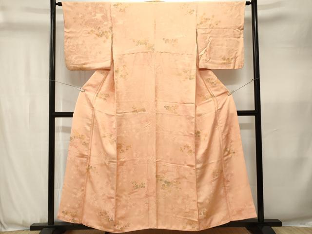 平和屋着物■上質な小紋 草花文 暈し染め 正絹 逸品 CABK3666ev