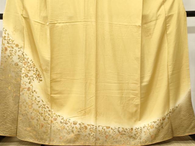 平和屋着物■訪問着 更紗花唐草文 鳳凰 暈し染め 正絹 逸品 CABK3675ev