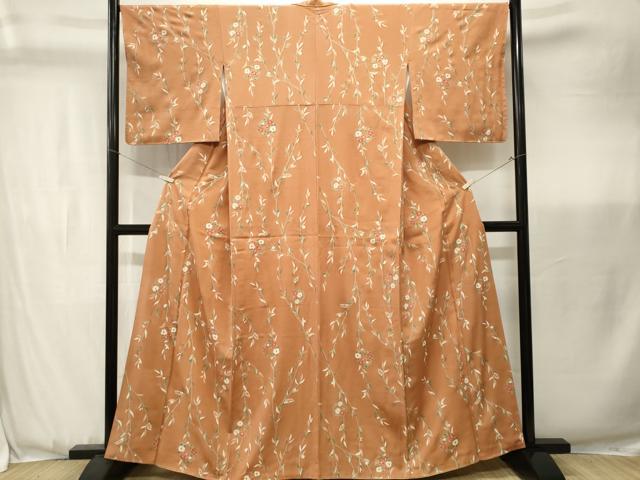 平和屋着物■小紋 枝花文 金彩 松坂屋扱い 洗える着物 CABK3677ev