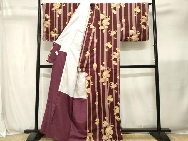 平和屋着物■小紋 雪輪花間道 洗える着物 CABK3678ev