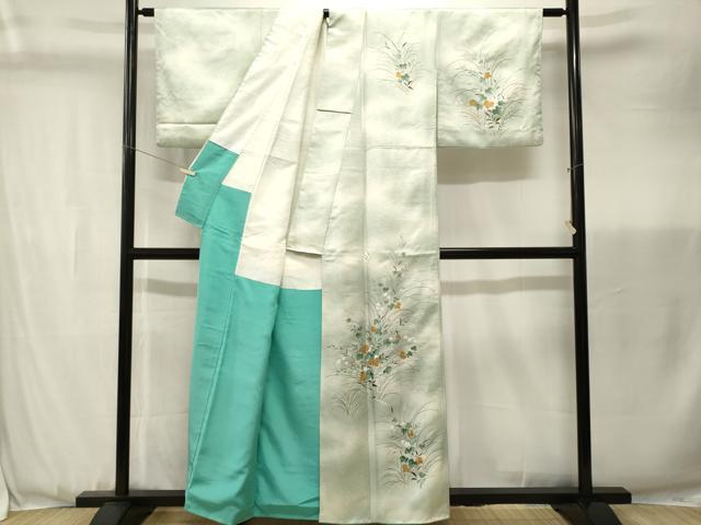 平和屋着物■訪問着 草花文 暈し染め 洗える着物 CABK3679ev