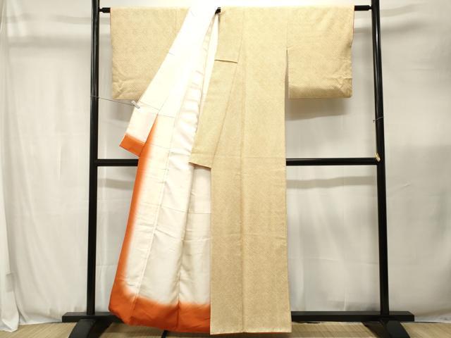 平和屋着物■大変加工の良い総絞り小紋 正絹 逸品 CABK3684ev