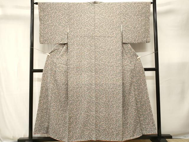 平和屋着物■上質な小紋 葡萄蔦の葉文 正絹 逸品 CABK3685ev
