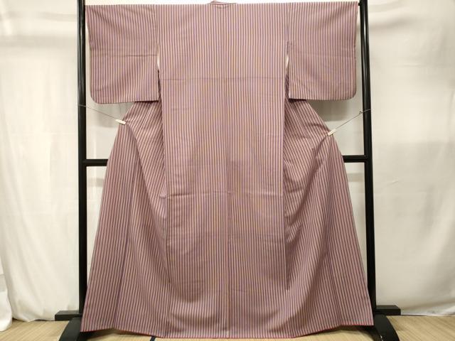 平和屋着物■小紋 縞 洗える着物 CABK3686ev