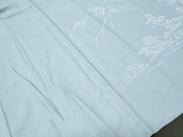 平和屋着物■男性 長襦袢 無双仕立て 富士山 地紙色紙風景文 金彩 正絹 逸品 CABK3697ev