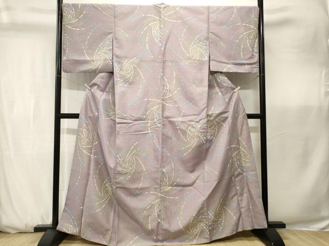 平和屋着物■小紋 抽象文様 洗える着物 CABK3710ev