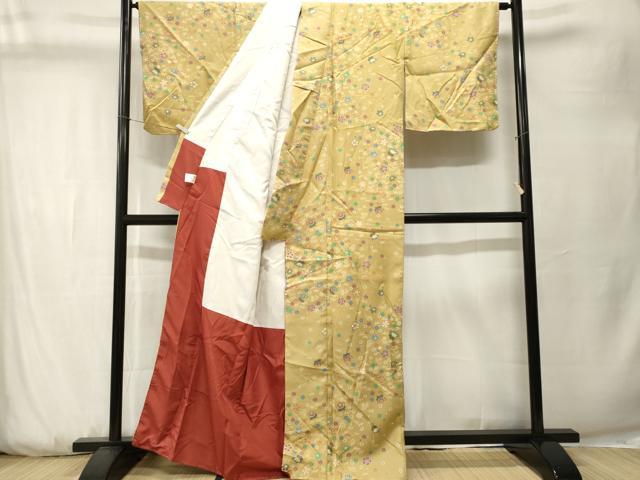 平和屋着物■小紋 舞花文 洗える着物 CABK3741ev