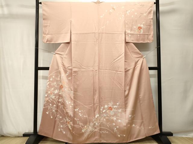 平和屋着物■訪問着 花車文 草花文 正絹 逸品 CABK3767ev