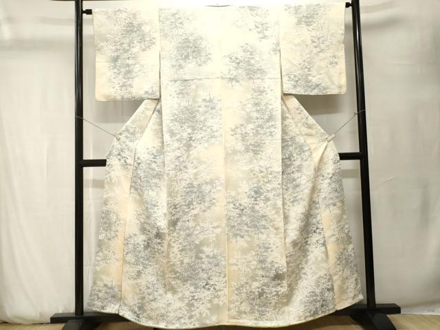 平和屋着物■上質な小紋 樹林文 暈し染め 正絹 逸品 CABK3768ev