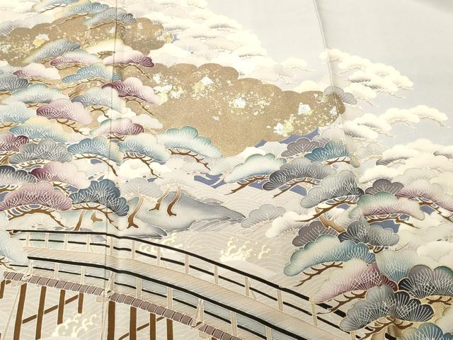 平和屋着物■豪華色留袖 作家物 浜松文 暈し染め 金銀彩 正絹 逸品 CABK3780ev