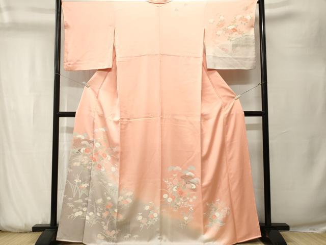 平和屋着物■訪問着 風景文 暈し染め 正絹 逸品 CABK3788ev