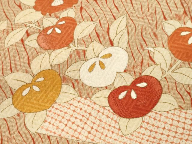 平和屋着物■訪問着 刺繍 草花文 金彩 正絹 逸品 CABK3790ev