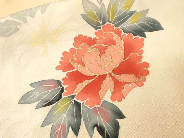 平和屋着物■訪問着 乱菊 貝桶草花文 暈し染め 金彩 正絹 逸品 CABK3799ev