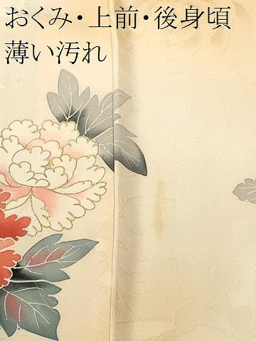 平和屋着物■訪問着 乱菊 貝桶草花文 暈し染め 金彩 正絹 逸品 CABK3799ev