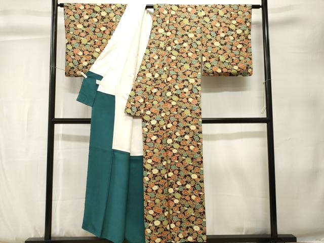 平和屋着物■訪問着 笹菊文 正絹 逸品 CABK3816ev