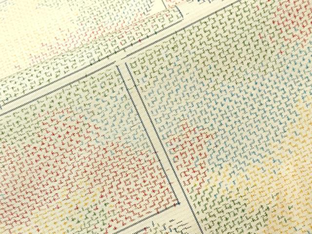 平和屋着物■上質な紬 幾何学文 正絹 逸品 CABK3835ev