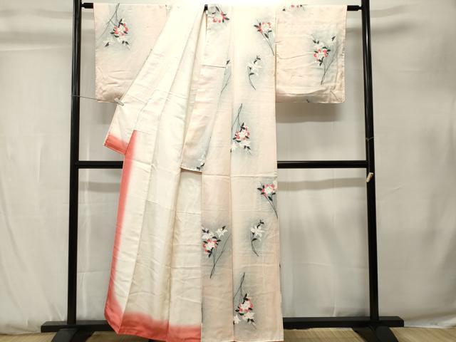 平和屋着物■訪問着 枝花文 暈し染め 正絹 逸品 CABK3837ev