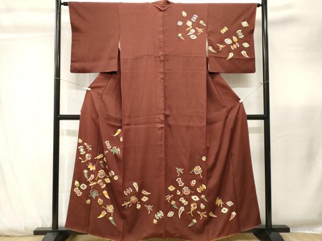 平和屋着物■訪問着 宝尽し文 金彩 正絹 逸品 CABK3850ev