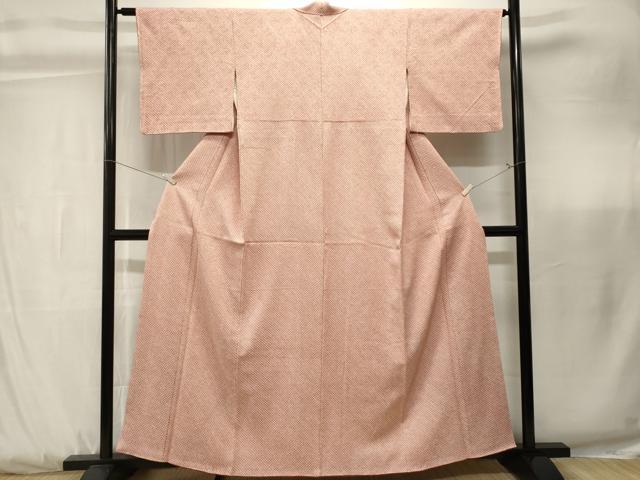 平和屋着物■大変加工の良い総絞り小紋 正絹 逸品 CABK3853ev