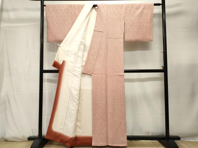 平和屋着物■大変加工の良い総絞り小紋 正絹 逸品 CABK3853ev