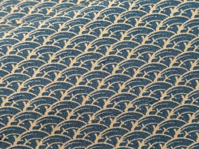平和屋着物■上質な小紋 青海波文 正絹 逸品 CABK3885ev