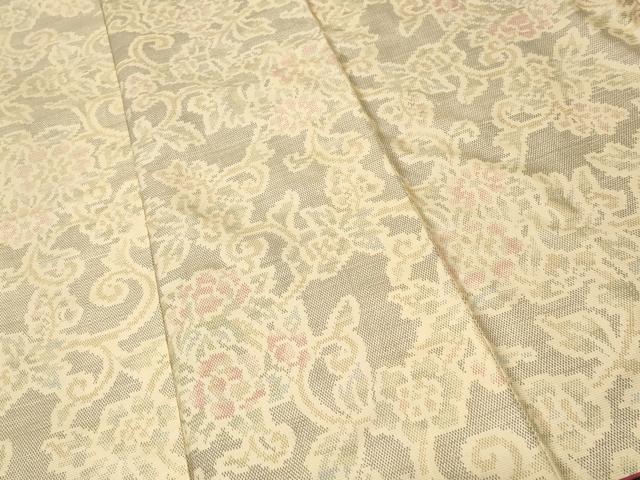 平和屋着物■本場大島紬 花唐草文 正絹 逸品 CABK3887ev
