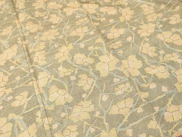 平和屋着物■上質な紬 枝花文 正絹 逸品 CABK3889ev