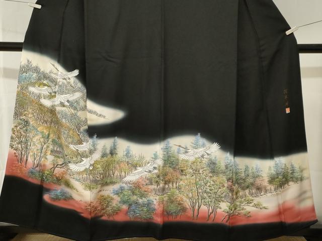 平和屋着物■豪華黒留袖 作家物 阿寒湖 暈し染め 金彩 正絹 逸品 CABK3906ev