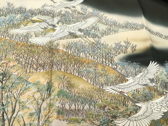 平和屋着物■豪華黒留袖 作家物 阿寒湖 暈し染め 金彩 正絹 逸品 CABK3906ev