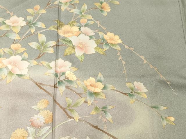 平和屋着物■訪問着 枝花文 暈し染め 金彩 正絹 逸品 CABK3911ev
