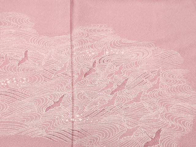平和屋着物■訪問着 江戸小紋 流水鮫小紋柄 正絹 逸品 CABK3921ev