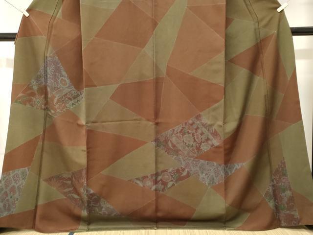 平和屋着物■訪問着 切嵌更紗花文 正絹 逸品 CABK3927ev