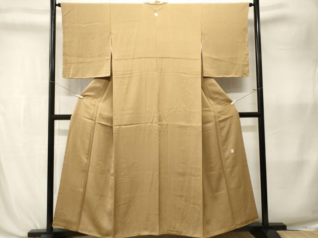 平和屋着物■上質な色無地 作家物 黄橡色 正絹 逸品 CABK3986ev