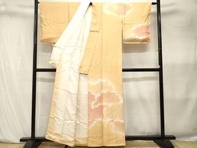 平和屋着物■訪問着 雲重ね青海波文 暈し染め 正絹 逸品 CABK4004ev