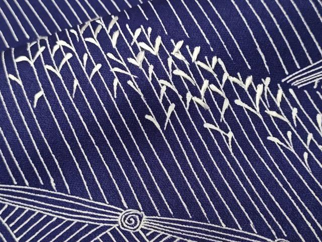 平和屋着物■訪問着 刺繍 草木文 正絹 逸品 CABK4016ev