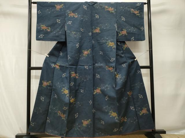 平和屋着物■上質な紬 舞花文 正絹 逸品 CABK4026ev