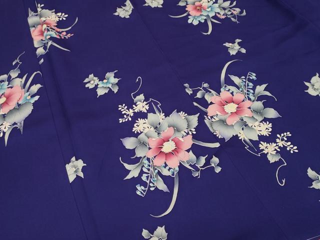 平和屋着物■上質な小紋 草花文 正絹 逸品 CABK4032ev