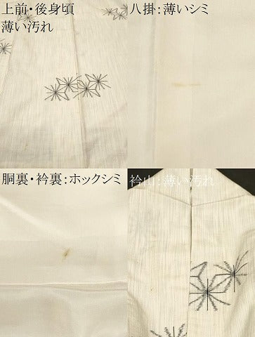平和屋着物■上質な紬 麻の葉文 正絹 逸品 CABK4036ev