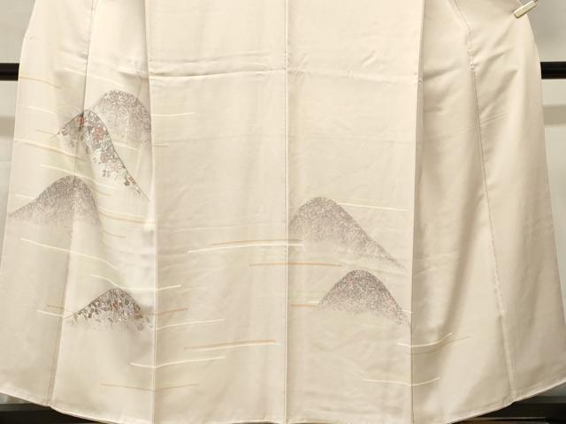平和屋着物■中国三大刺繍 相良刺繍 訪問着 遠山草花文 正絹 逸品 CABK4040ev