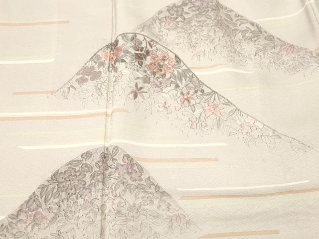 平和屋着物■中国三大刺繍 相良刺繍 訪問着 遠山草花文 正絹 逸品 CABK4040ev